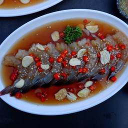 กุ้งดองซีอิ๊ว พร้อมสาหร่าย
