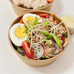 สลัดผักรวม ไข่ต้ม ทูน่า Size M