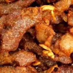 หมูทอดแดดเดียว(กับข้าว)