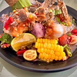 ตำเกาเหลาปูม้าสดปลาร้า