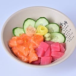 ข้าวหน้าปลาแซลมอน-ทูน่า(D105)