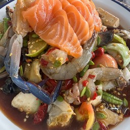 ตำเกาเหลาแซลมอน