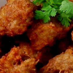 หมูสับปั้นก้อนทอด(กับข้าว)