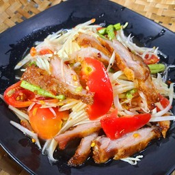 ตำคอหมูย่าง