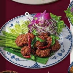 ลาบหมูทอด