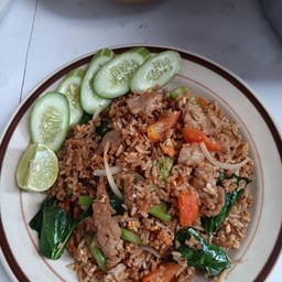 ข้าวผัดรถไฟใส่เนื้อ(หรือข้าวผัดโบราณ)