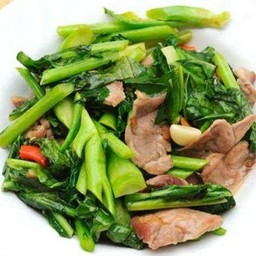 ข้าวคะน้าหมูน้ำมันหอย