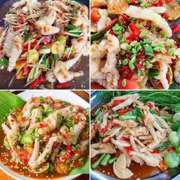 ตำปูปลาร้าใส่ตีนไก่