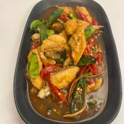 เนื้อปลากะพงผัดฉ่า