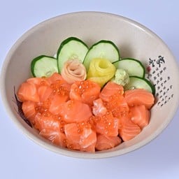 ข้าวหน้าปลาแซลมอน(D104)