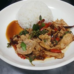ข้าวผัดฉ่าหมูหมัก
