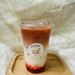 ชาไทยสตอเบอรี่นมสด