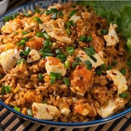 ข้่าวผัดพริกเผาหมูสับไข่เค็ม