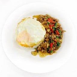 D ข้าวราดกะเพราเนื้อสับ