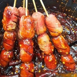 ลูกชิ้นปิ้งแม่ลำเอียงเผ็ดซาดีส ตลาดนานาเจริญ คลอง2