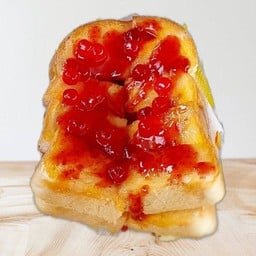 ปังปิ้งเนย นม สตอเบอรี่2แผ่น