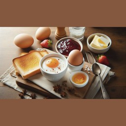 Soft-Boiled Eggs with Toast ไข่ลวก+ขนมปังปิ้ง