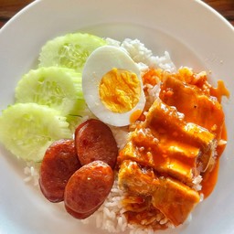ข้าวหมูกรอบ+ไข่