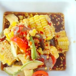 ตำข้าวโพดกุ้งสด