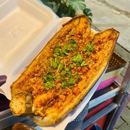 มะเขือเผาหมูสับ