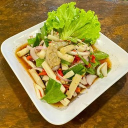 ยำไหลบัวกุ้งสด