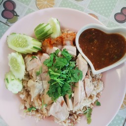 ข้าวมันหมูกรอบ+ไก่ต้ม