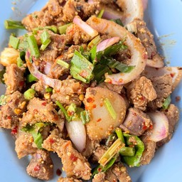 ลาบเนื้อสุก