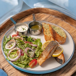 สเต๊กปลากะพงแซลมอน