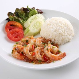ข้าวคั่วพริกเกลือกุ้ง