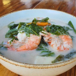 ใบเหรียงต้มกะทิกุ้งสด