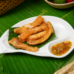 ท้องปลาแซลม่อนทอด