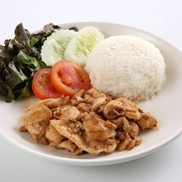 ข้าวหมูกระเทียม