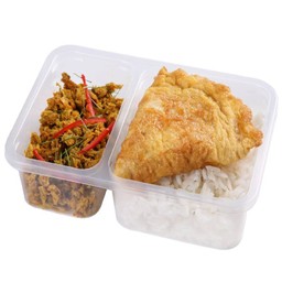 มายช้อยส์ข้าวคั่วกลิ้งหมูไข่เจียว(B