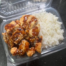 ข้าวไก่กรอบราดซอสเทริยากิ