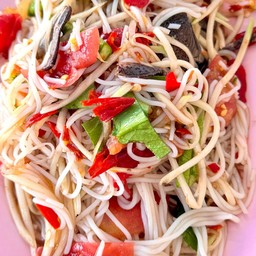 ตำซั่วกุ้งสด-ปลาร้า