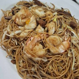 หมี่ซัวผัดแห้งปู+กุ้ง