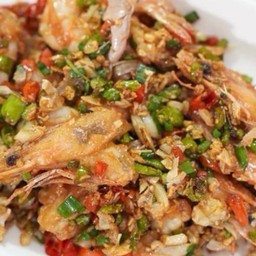 026กุ้งขาวทอดพริกเกลือA-21