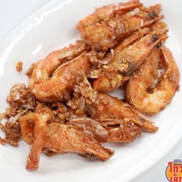 027กุ้งขาวทอดกระเทียมA-22