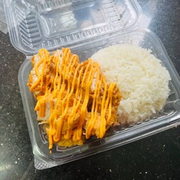 ข้าวไก่กรอบราดชีส