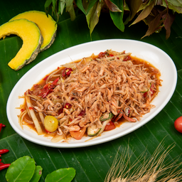 ตำลาวโรยกุ้งฝอย