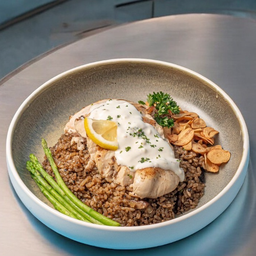 ข้าวผัดทรัฟเฟิลไก่ซูวีซอสครีมเลมอน