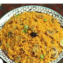 Mushroom biryani