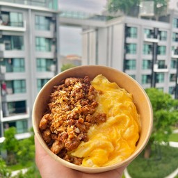 ข้าวหมูสับผัดกระเทียม