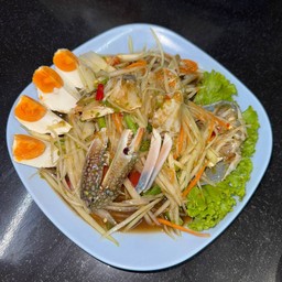 ส้มตำปูม้า+ไข่เค็ม