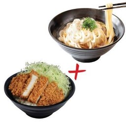 ข้าวหน้าทงคัตสึด้งสันนอก + อุด้งร้อน