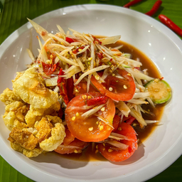 ตำลาว+แค็ปหมู