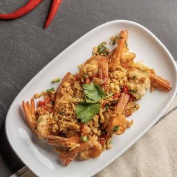 กุ้งแชบ๊วย ผัดพริกเกลือ