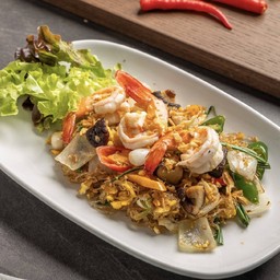 ผัดวุ้นเส้นกุ้งสด