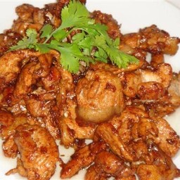 หมูทอดกระเทียม (กับข้าว)