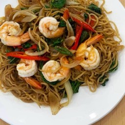179 ผัดบะหมี่ขี้เมา หมู/ไก่